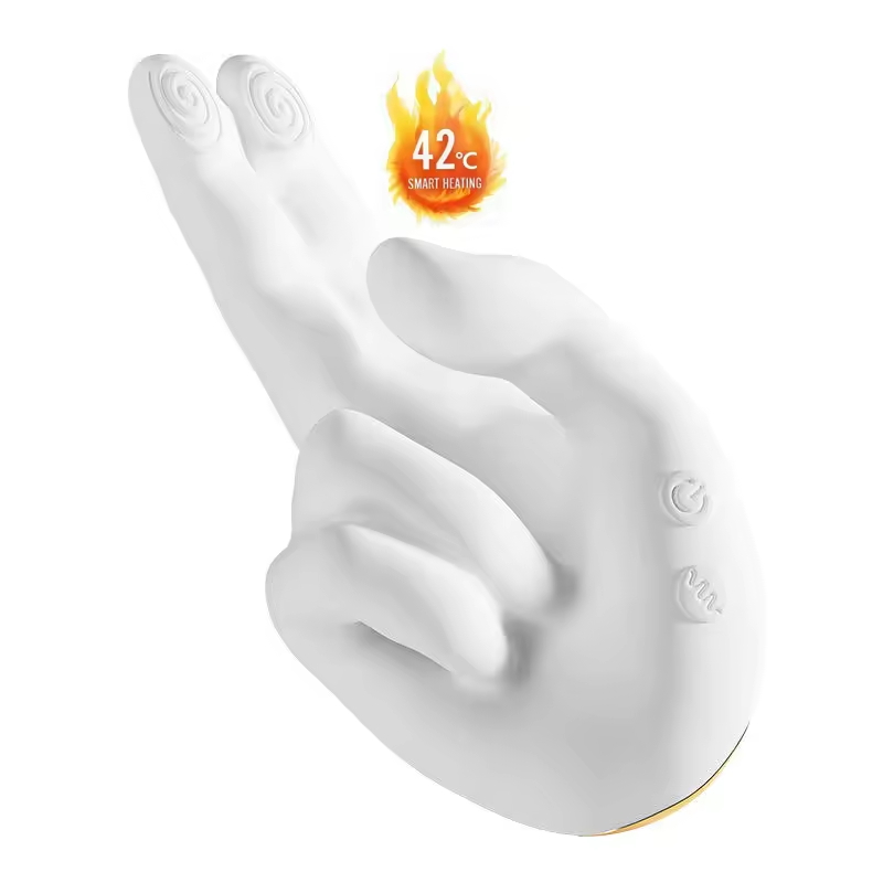 Hand massager wholesale realistic finger tapping clitoris stimulator with heating flexible hand vibrator sex toy