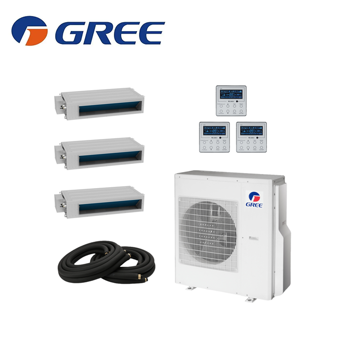 Multi zone mini split inverter 18000BTU 24000BTU 36000BTU air conditioning VRF AC system unit