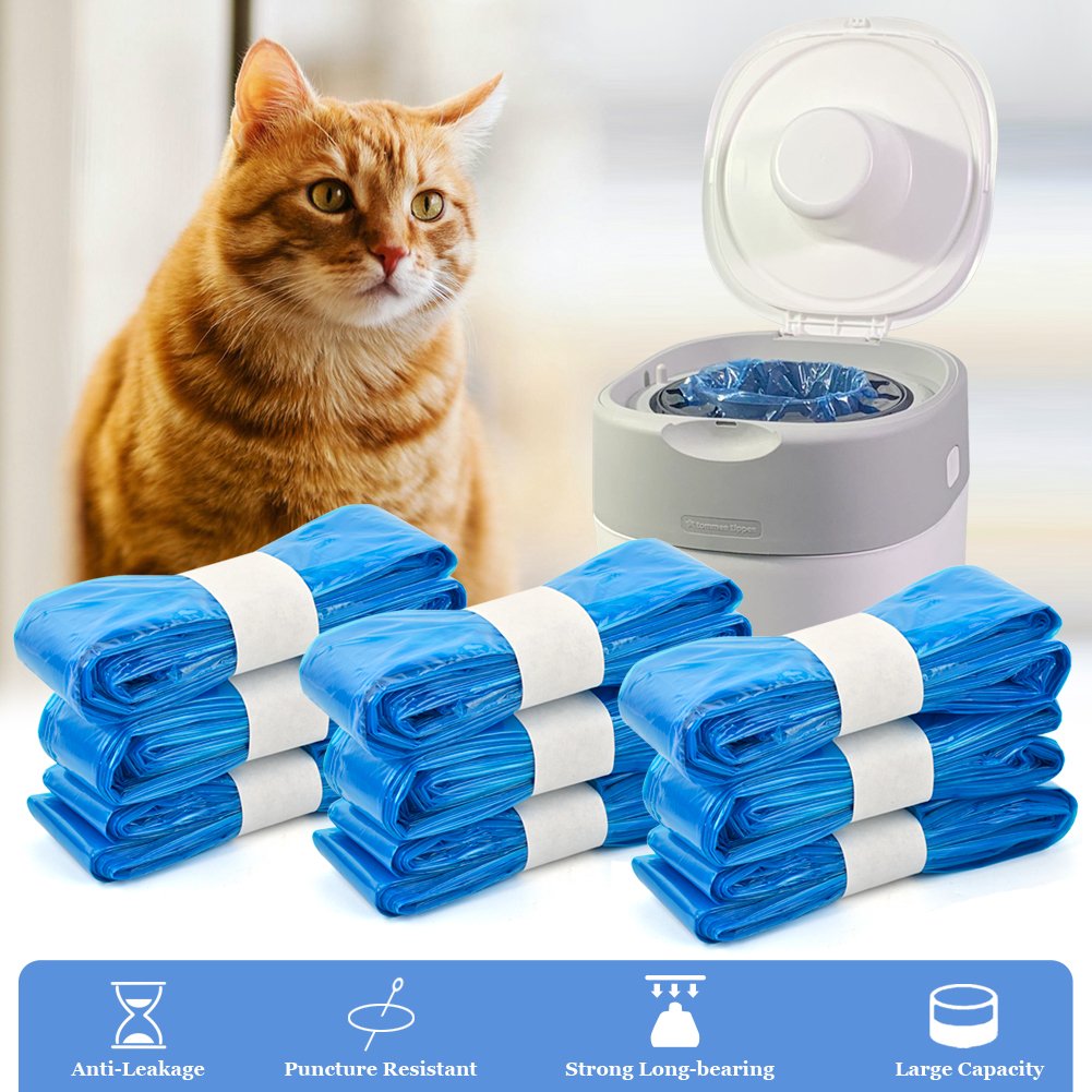 Lihuida anti odor recyclable diaper bucket refill bag | Blue/Orange/Green/Purple | Flexiloop handle continuous PE film