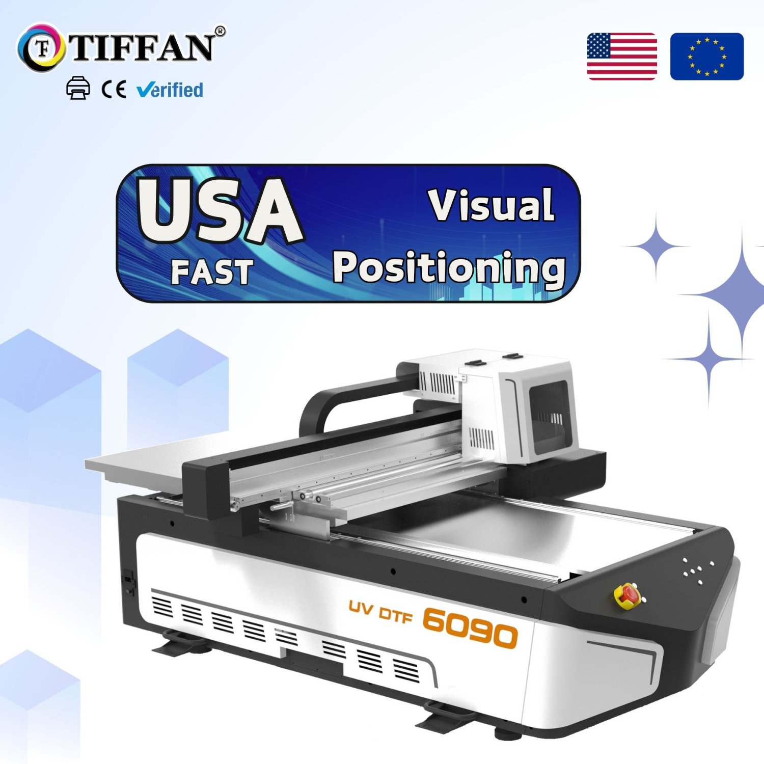 Quick delivery A1 2 head Xp600 rotary flatbed UV printing machine for wood UV direct printing with camera position UV printer