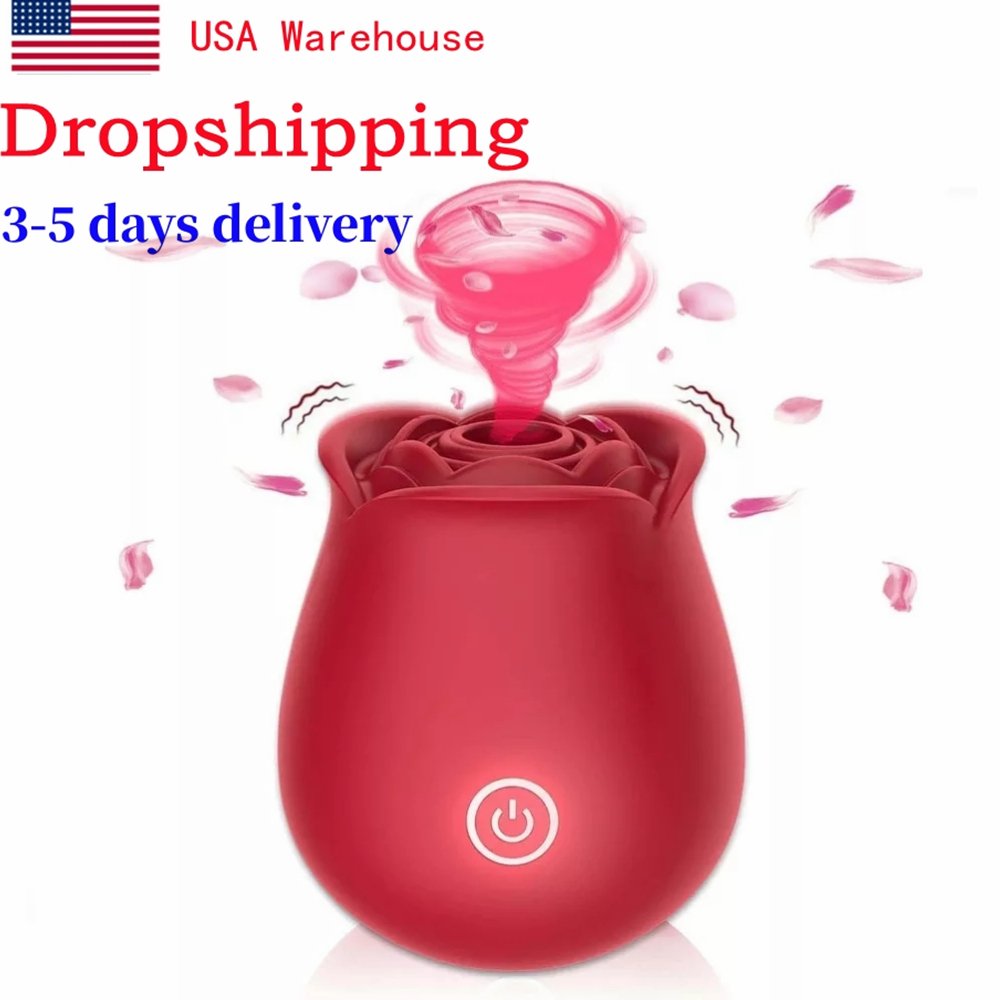 Dropshipping high-quality powerful rose vibrator toy sucking clitoris stimulation rose vibrator female sex toy