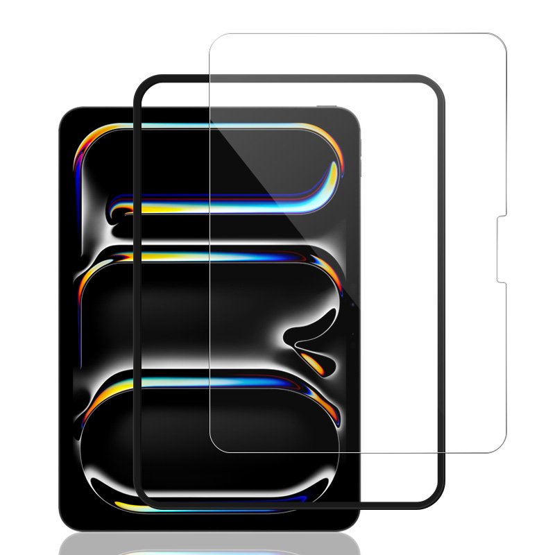 Easy to install tempered glass screen protector, compatible with protective case, suitable for iPad Pro/Air 11/13 inch 2024 M2/M3/M4/M5 chips