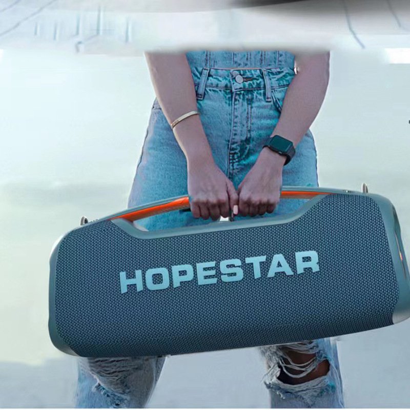 HopeSTAR speaker 100 watt subwoofer speaker high-quality loud portable audio player A60 connected to home microphone