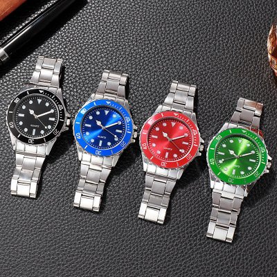 Fashion men's business steel band watch men's quartz watch