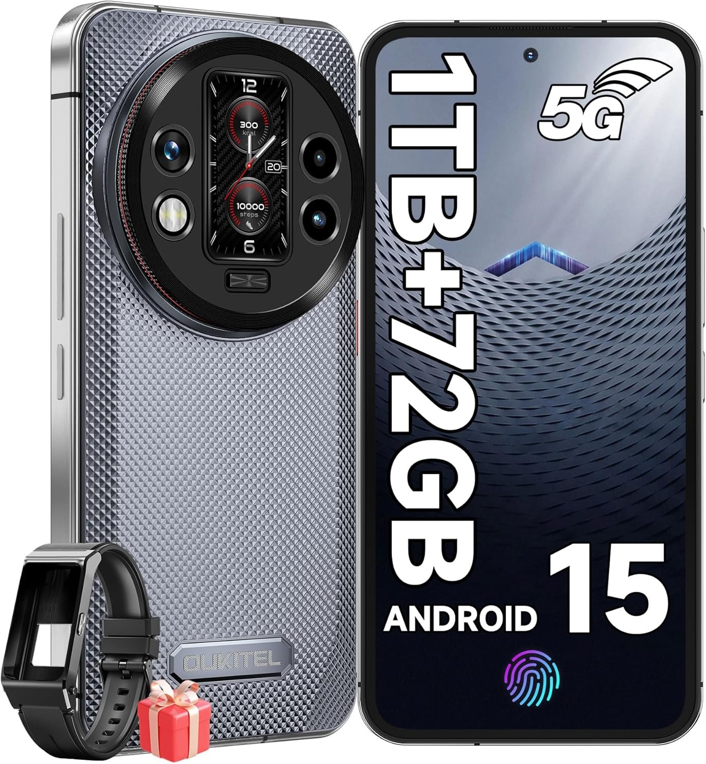 5G Oukitel Wp200 professional modular reinforced mobile phone Android 15 24GB memory 1TB read-only memory 108MP 120Hz 6.7-inch 8800mAh Mtk8200 Nfc Oukitel smartphone